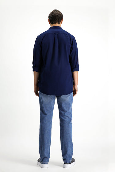 İndigo Regular Fit Likralı Denim Pantolon