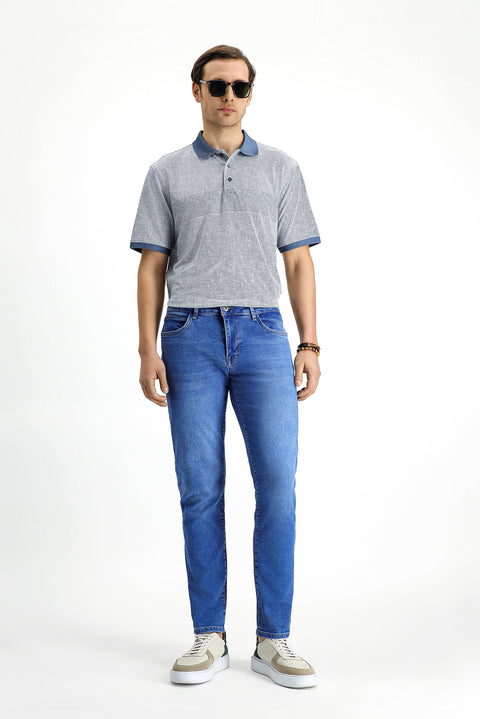 İndigo 7 Drop Slim Fit Dar Kesim Likralı Denim Pantolon