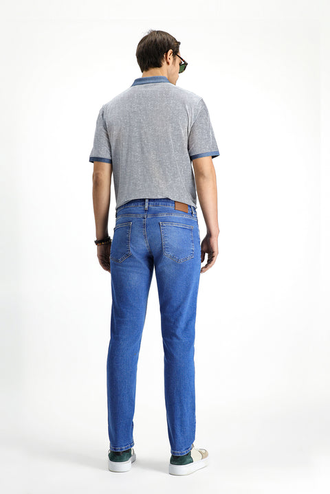 İndigo 6 Drop Regular Fit Standart Kesim Likralı Denim Pantolon