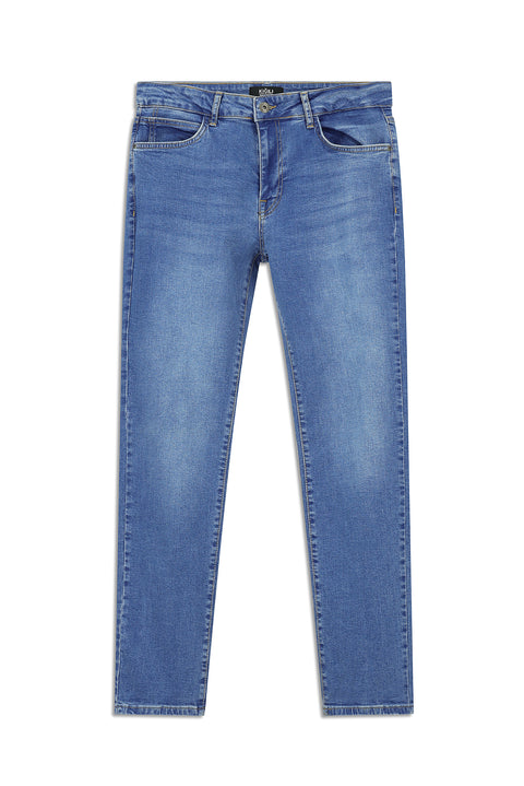 İndigo 7 Drop Slim Fit Dar Kesim Likralı Denim Pantolon