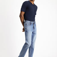 Koyu Lacivert Slim Fit Dar Kesim Likralı Denim Pantolon