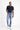 Koyu Lacivert Slim Fit Dar Kesim Likralı Denim Pantolon