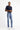 Koyu Lacivert Slim Fit Dar Kesim Likralı Denim Pantolon