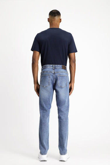 Koyu Lacivert Slim Fit Dar Kesim Likralı Denim Pantolon