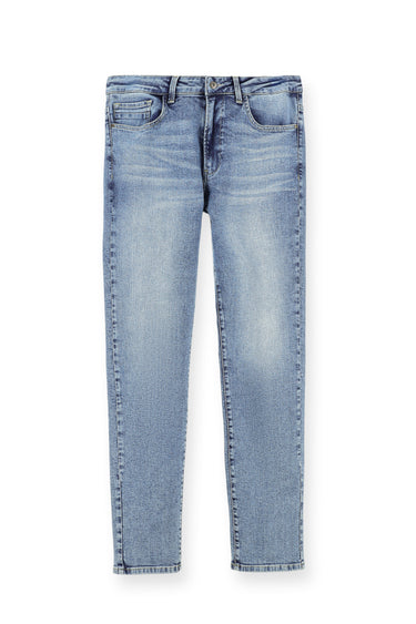 Koyu Lacivert Slim Fit Dar Kesim Likralı Denim Pantolon