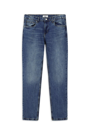Koyu Mavi  Slim Fit Dar Kesim Likralı Denim Pantolon