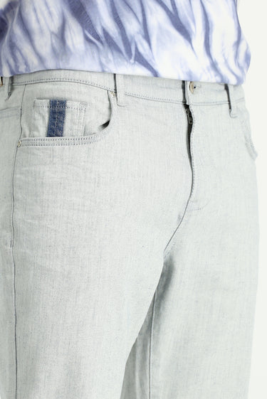 Açık Mavi Slim Fit Dar Kesim Likralı Denim Pantolon