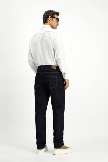 Koyu Lacivert Regular Fit Likralı Denim Pantolon