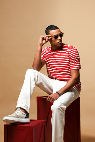  Beyaz Regular Fit Likralı Denim Pantolon