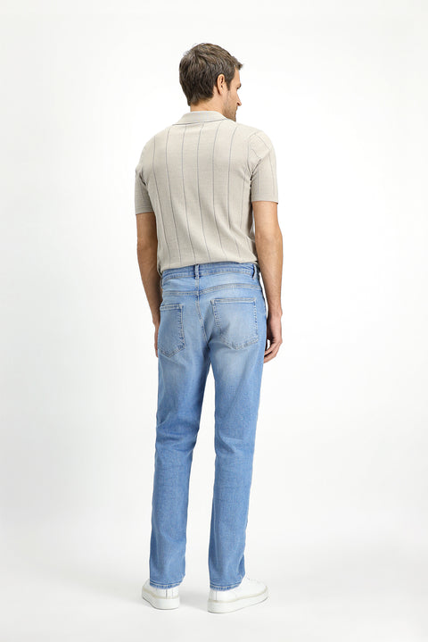 Açık Mavi Regular Fit Standart Kesim Likralı Denim Pantolon
