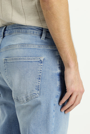 Açık Mavi Regular Fit Likralı Denim Pantolon