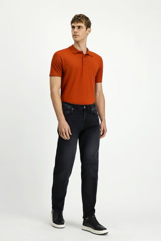  Siyah Regular Fit Likralı Denim Pantolon