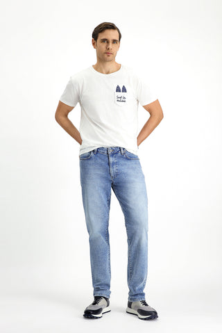  İndigo Regular Fit Likralı Denim Pantolon