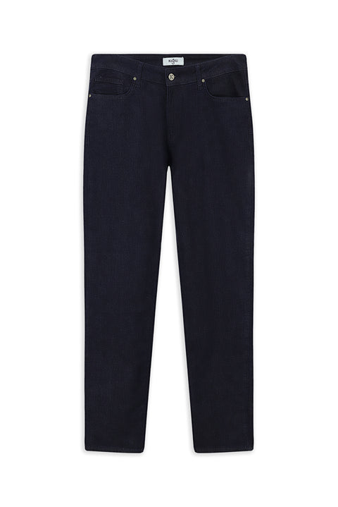 Koyu Lacivert Regular Fit Standart Kesim Likralı Denim Pantolon