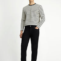 Siyah Slim Fit Dar Kesim Likralı Denim Pantolon