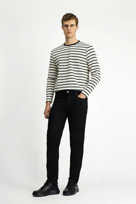 Siyah 7 Drop Slim Fit Dar Kesim Likralı Beş Cep Denim Pantolon