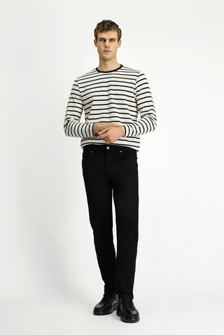  Siyah Slim Fit Dar Kesim Likralı Denim Pantolon