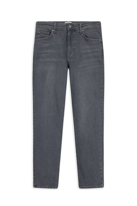 Orta Gri 7 Drop Slim Fit Dar Kesim Likralı Beş Cep Denim Pantolon