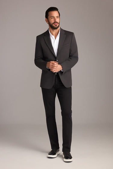  Siyah Regular Fit Likralı Denim Pantolon