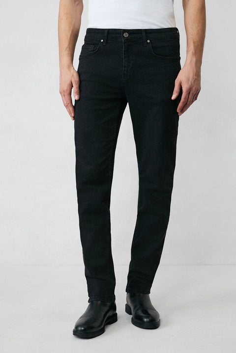 Siyah Slim Fit Dar Kesim Pamuklu Likralı Esnek 4 Mevsim Denim Pantolon
