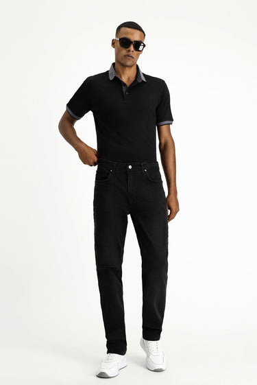  Siyah Slim Fit Dar Kesim Likralı Denim Pantolon