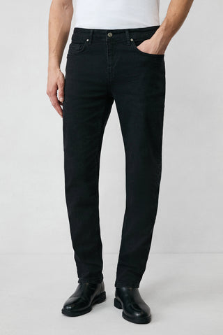  Siyah Slim Fit Dar Kesim Pamuklu Likralı Esnek 4 Mevsim Denim Pantolon