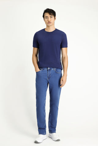  Açık Mavi Slim Fit Dar Kesim Pamuklu Likralı Esnek 4 Mevsim Denim Pantolon