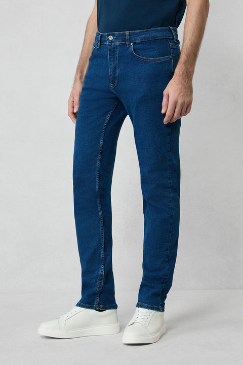 İndigo Slim Fit Dar Kesim Pamuklu Likralı Esnek 4 Mevsim Denim Pantolon