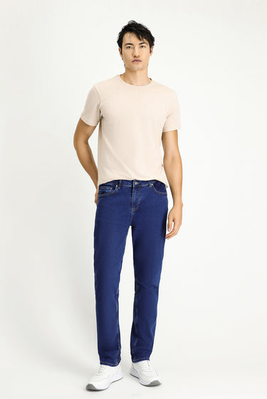  İndigo Relaxed Fit Rahat Kesim Likralı Denim Pantolon