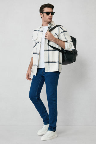  İndigo 4 Drop Relaxed Fit Rahat Kesim Pamuklu Likralı Esnek 4 Mevsim Denim Pantolon