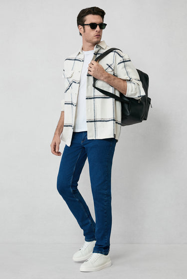  İndigo 6 Drop Regular Fit Standart Kesim Pamuklu Likralı Esnek 4 Mevsim Denim Pantolon