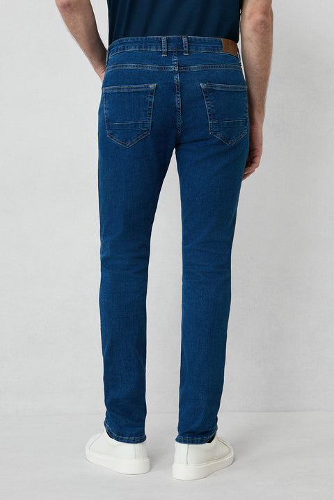 İndigo Slim Fit Dar Kesim Pamuklu Likralı Esnek 4 Mevsim Denim Pantolon