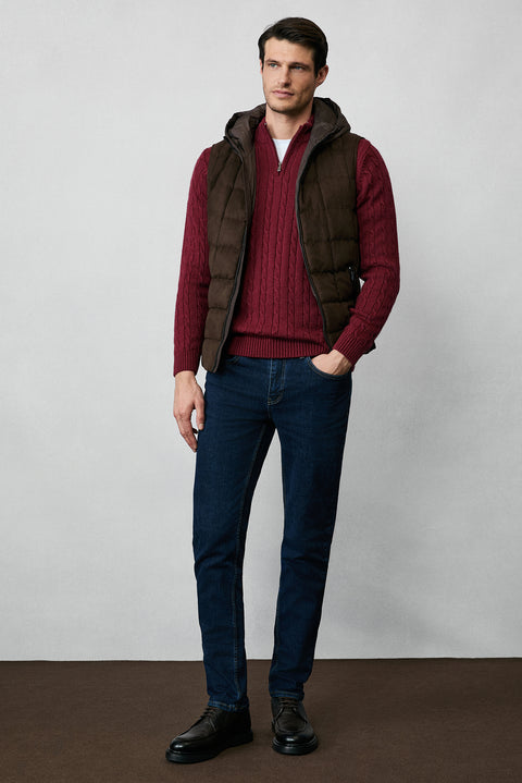 Koyu İndigo 6 Drop Regular Fit Standart Kesim Pamuklu Likralı Esnek 4 Mevsim Denim Pantolon