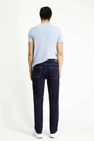 Koyu İndigo Regular Fit Likralı Denim Pantolon