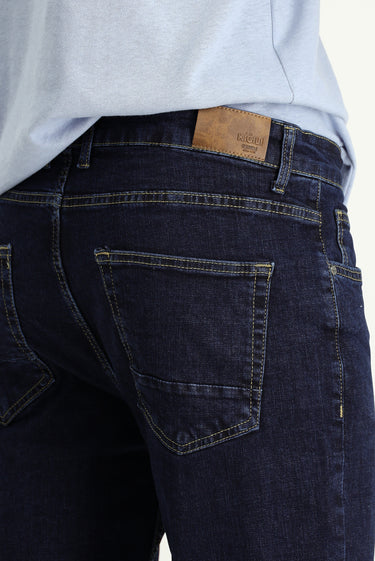 Koyu İndigo Slim Fit Dar Kesim Likralı Denim Pantolon