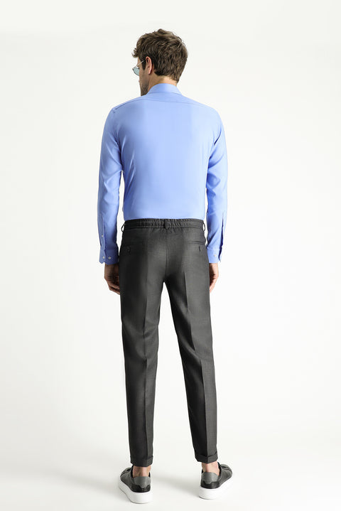 Marengo 7 Drop Slim Fit Dar Kesim Beli Lasikli İpli Klasik Kumaş Pantolon