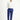 Saks Mavi Slim Fit Dar Kesim Desenli Likralı Klasik Kumaş Pantolon