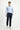 Koyu Lacivert Slim Fit Dar Kesim Desenli Likralı Klasik Kumaş Pantolon