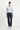  Orta Lacivert Slim Fit Dar Kesim Desenli Likralı Klasik Kumaş Pantolon