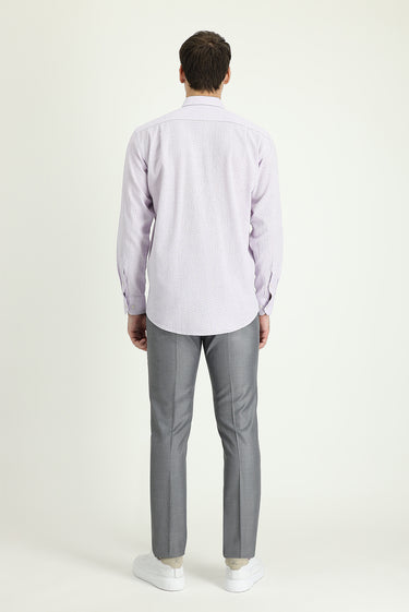Açık Gri Slim Fit Dar Kesim Klasik Kumaş Pantolon