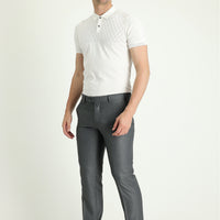Orta Gri 4 Drop Relaxed Fit Rahat Kesim Klasik Kumaş Pantolon