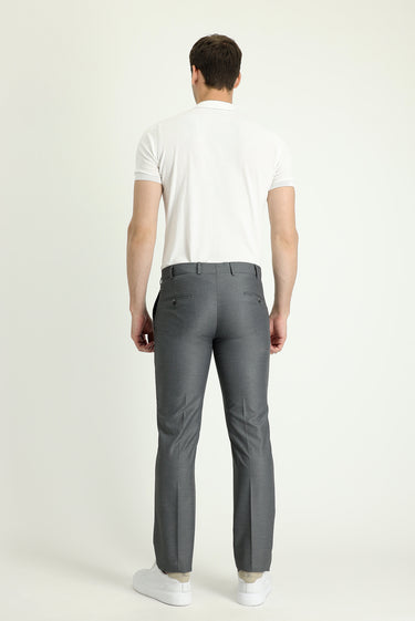  Orta Gri Slim Fit Dar Kesim Klasik Kumaş Pantolon