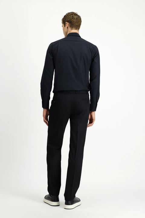 Siyah 6 Drop Regular Fit Standart Kesim Klasik Kumaş Pantolon