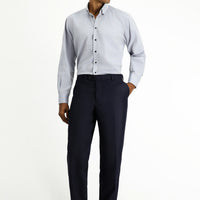 Siyah Lacivert 4 Drop Relaxed Fit Rahat Kesim Klasik Kumaş Pantolon