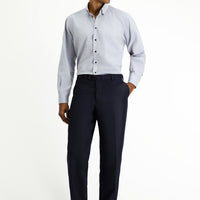 Siyah Lacivert Slim Fit Dar Kesim Klasik Kumaş Pantolon