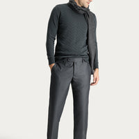 Orta Antrasit Relaxed Fit Rahat Kesim Klasik Kumaş Pantolon