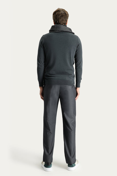 Orta Antrasit 4 Drop Relaxed Fit Rahat Kesim Klasik Kumaş Pantolon