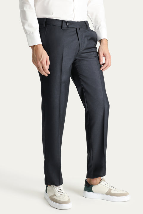 Koyu Antrasit 7 Drop Slim Fit Dar Kesim Klasik Kumaş Pantolon