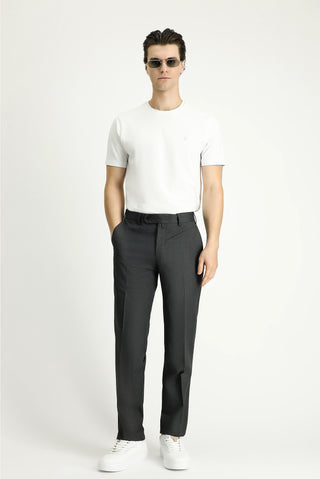  Orta Füme Slim Fit Dar Kesim Klasik Kumaş Pantolon
