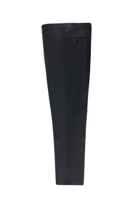 Dark Gray 4-Drop Relaxed Fit Classic Fabric Trousers